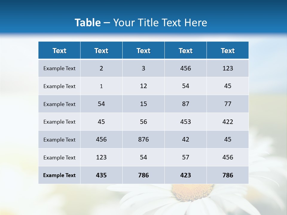 Meadow Peace Camomile PowerPoint Template