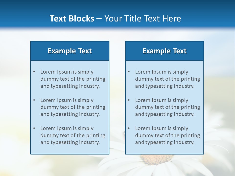 Meadow Peace Camomile PowerPoint Template