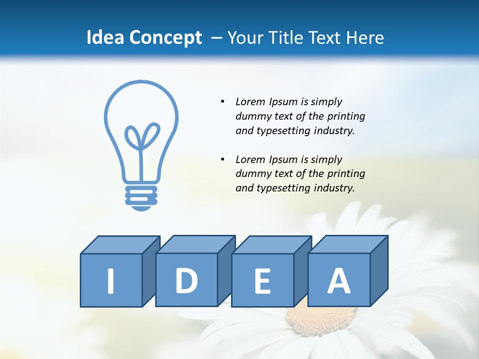 Meadow Peace Camomile PowerPoint Template