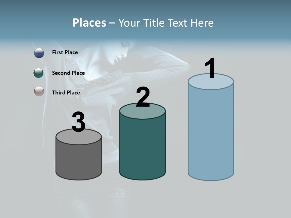 A Woman With Her Hair Blowing In The Wind PowerPoint Template