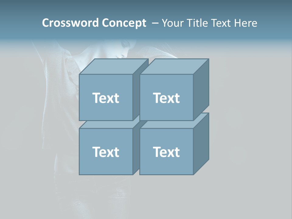 A Woman With Her Hair Blowing In The Wind PowerPoint Template