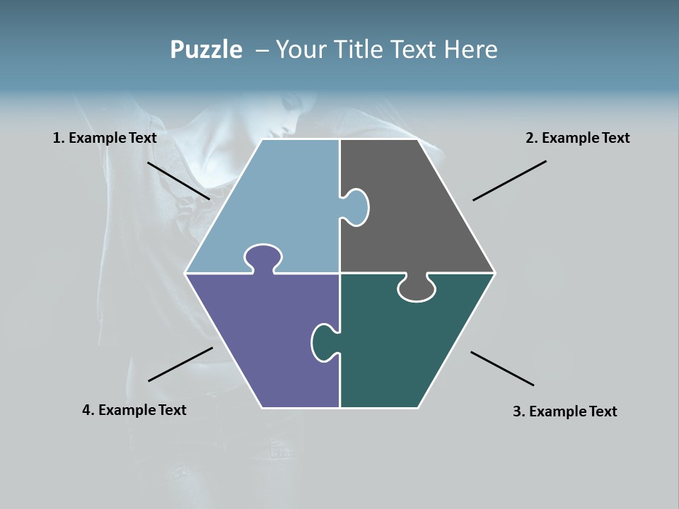 A Woman With Her Hair Blowing In The Wind PowerPoint Template