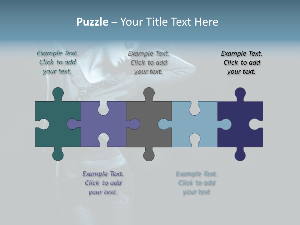 A Woman With Her Hair Blowing In The Wind PowerPoint Template