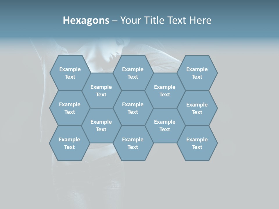 A Woman With Her Hair Blowing In The Wind PowerPoint Template