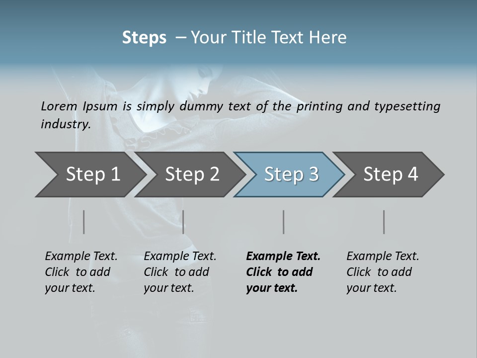A Woman With Her Hair Blowing In The Wind PowerPoint Template