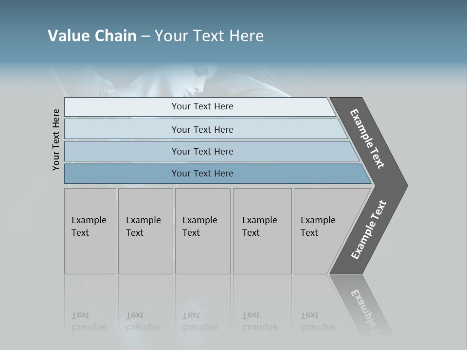 A Woman With Her Hair Blowing In The Wind PowerPoint Template