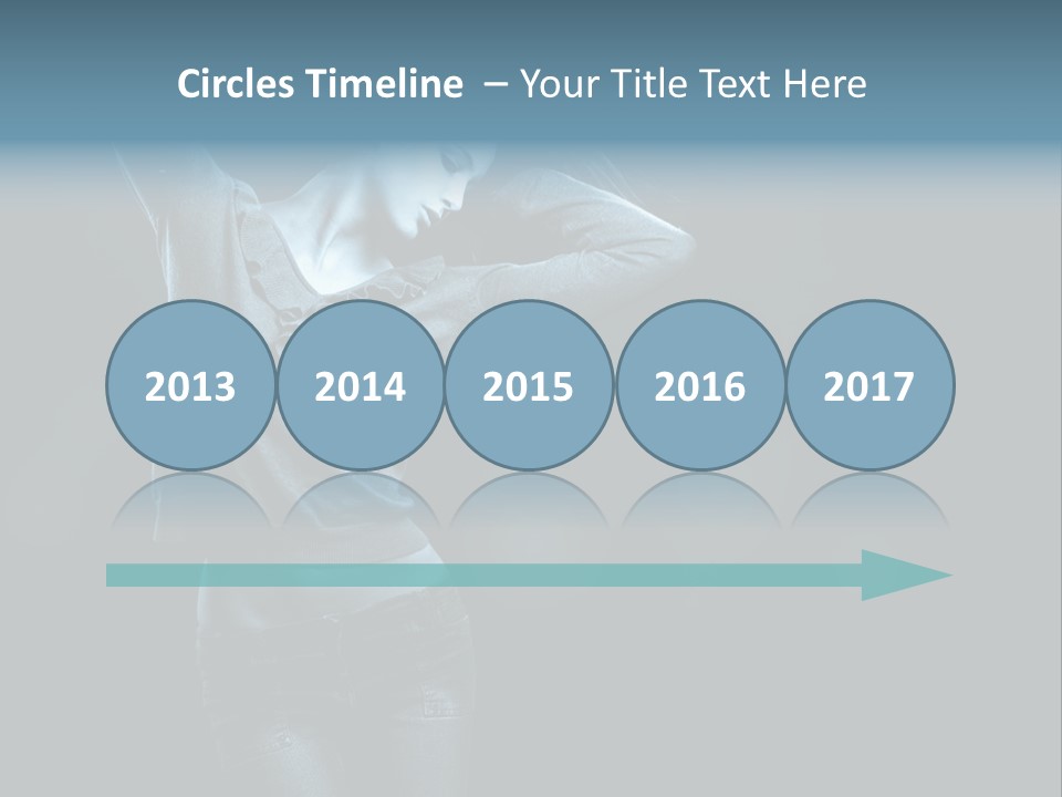 A Woman With Her Hair Blowing In The Wind PowerPoint Template