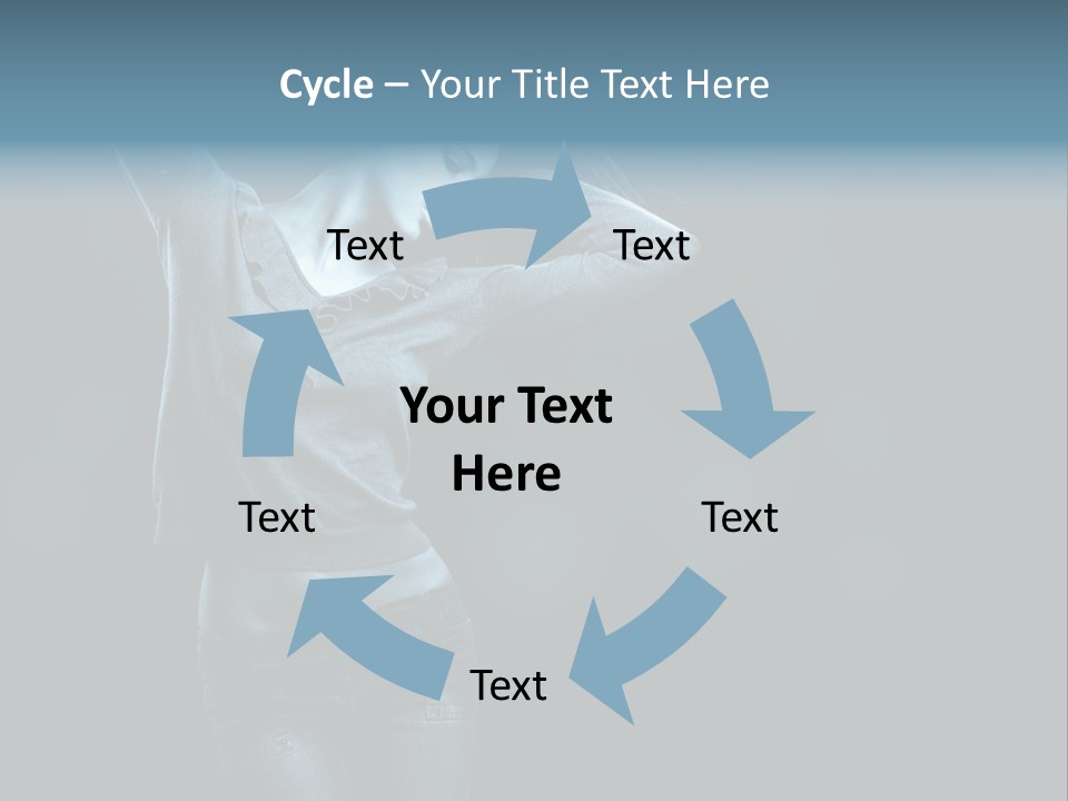 A Woman With Her Hair Blowing In The Wind PowerPoint Template