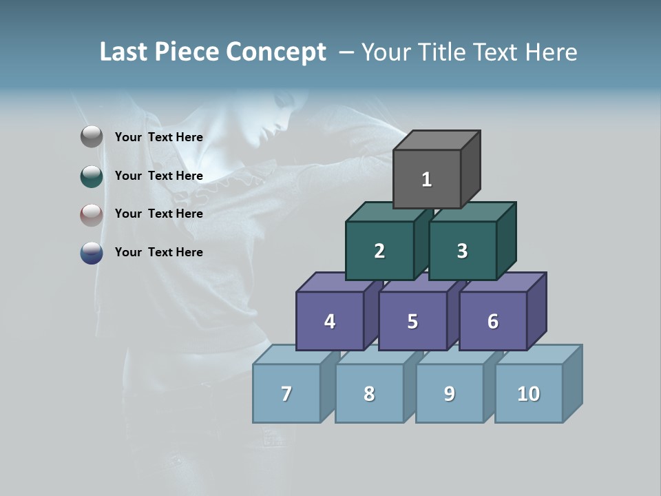 A Woman With Her Hair Blowing In The Wind PowerPoint Template