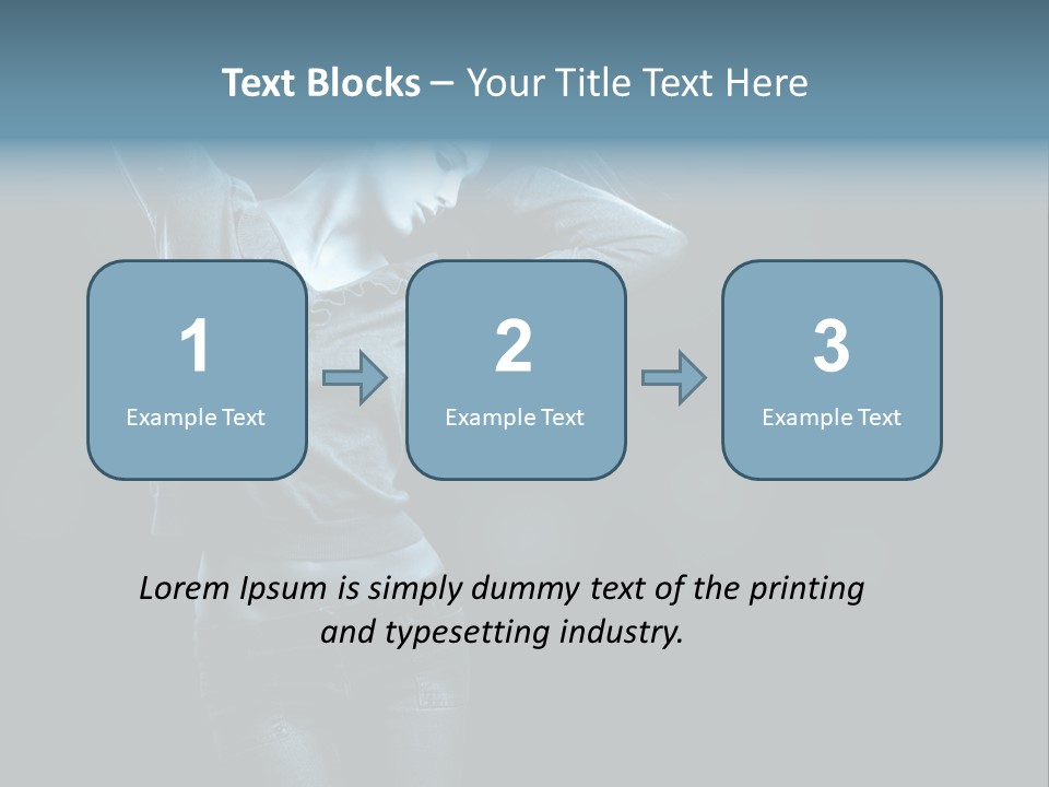 A Woman With Her Hair Blowing In The Wind PowerPoint Template