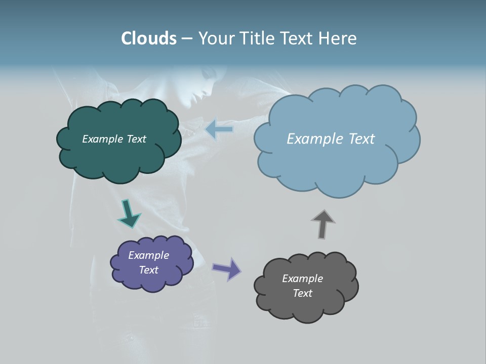 A Woman With Her Hair Blowing In The Wind PowerPoint Template
