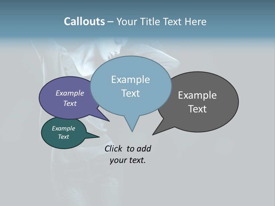 A Woman With Her Hair Blowing In The Wind PowerPoint Template