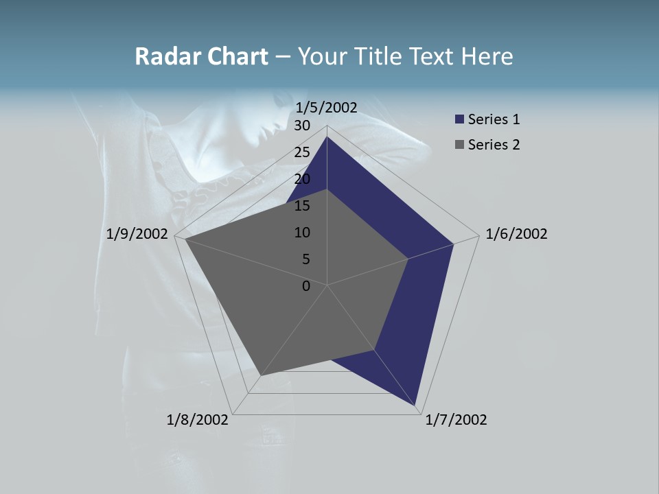 A Woman With Her Hair Blowing In The Wind PowerPoint Template