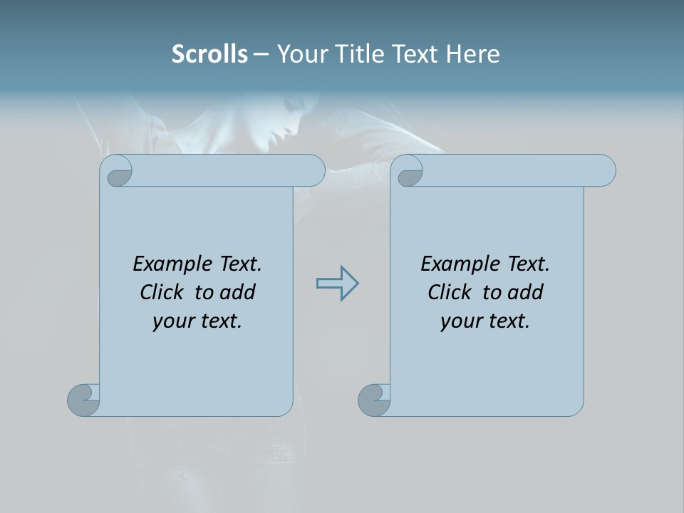 A Woman With Her Hair Blowing In The Wind PowerPoint Template