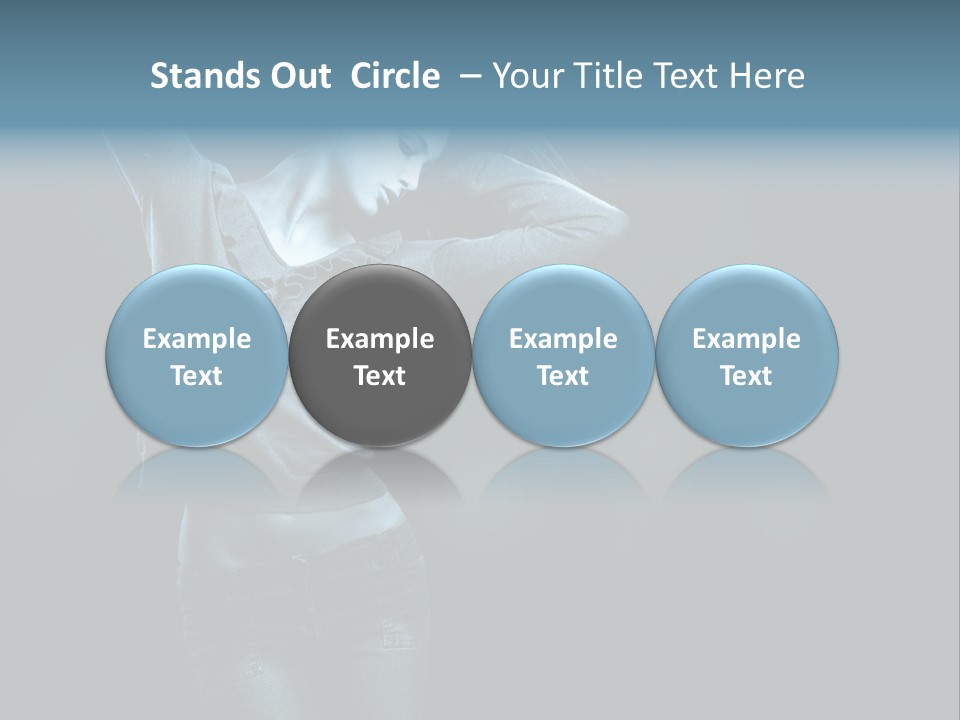 A Woman With Her Hair Blowing In The Wind PowerPoint Template