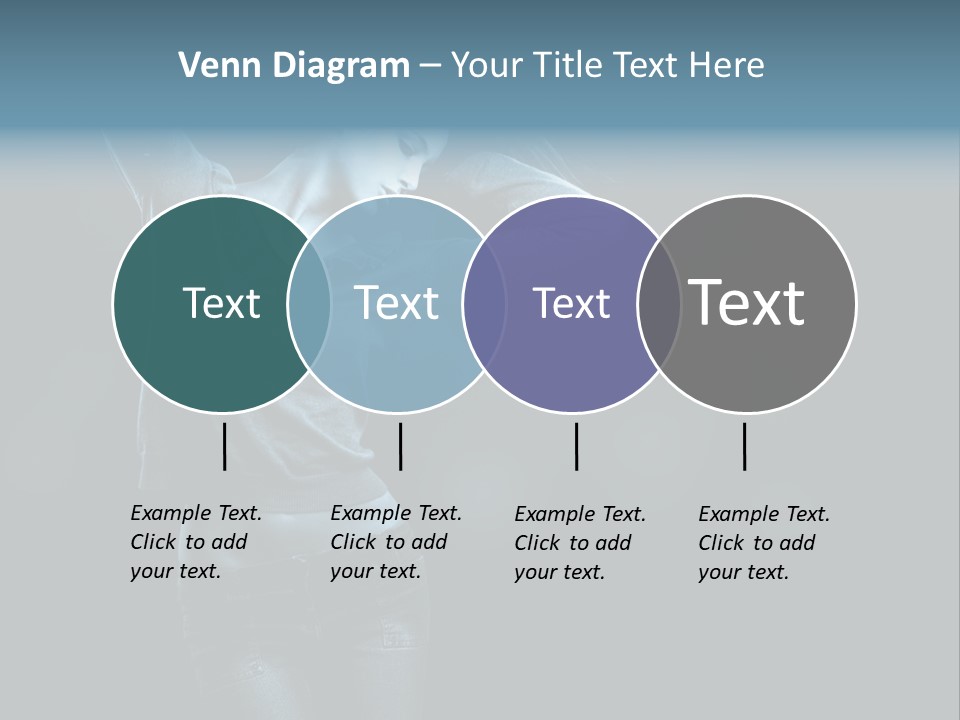 A Woman With Her Hair Blowing In The Wind PowerPoint Template