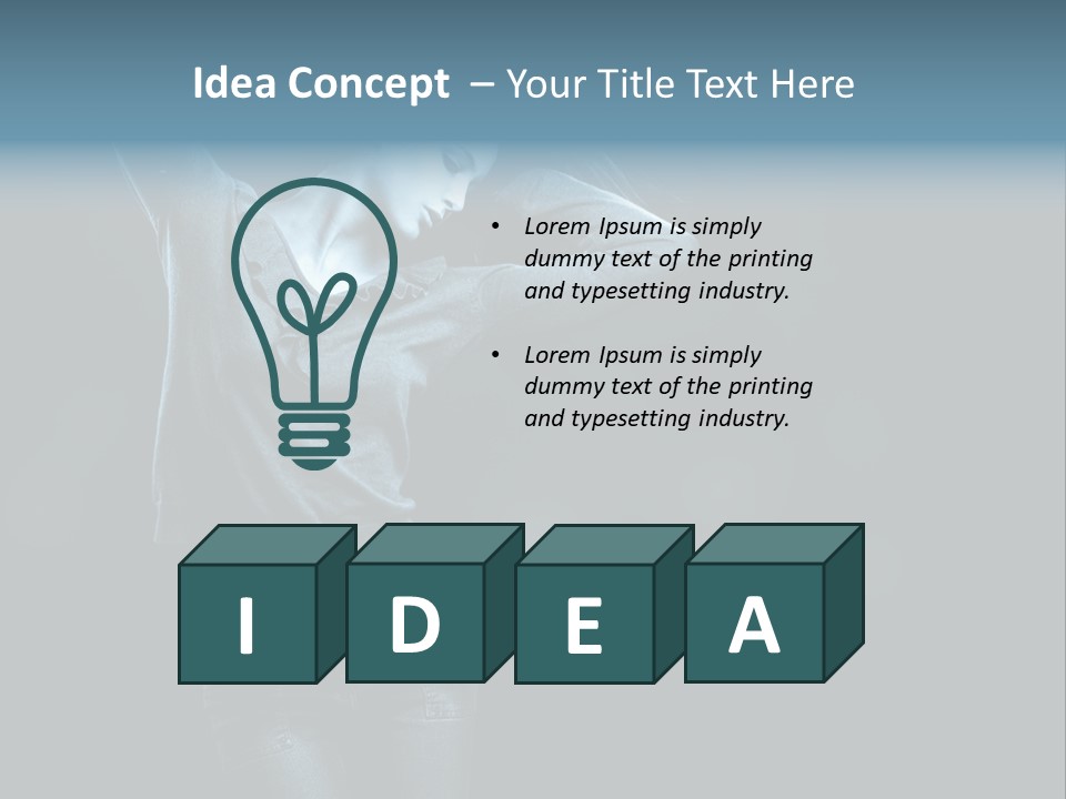 A Woman With Her Hair Blowing In The Wind PowerPoint Template