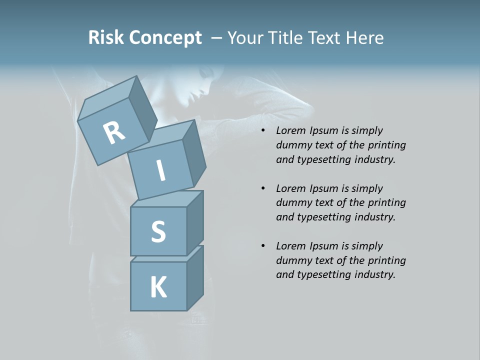 A Woman With Her Hair Blowing In The Wind PowerPoint Template