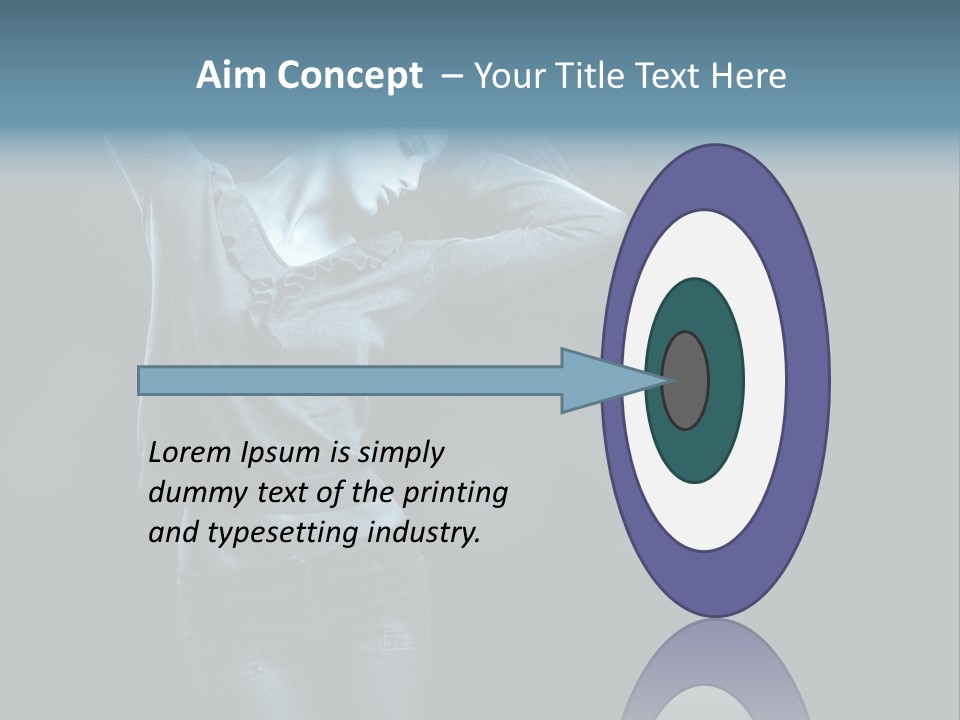 A Woman With Her Hair Blowing In The Wind PowerPoint Template