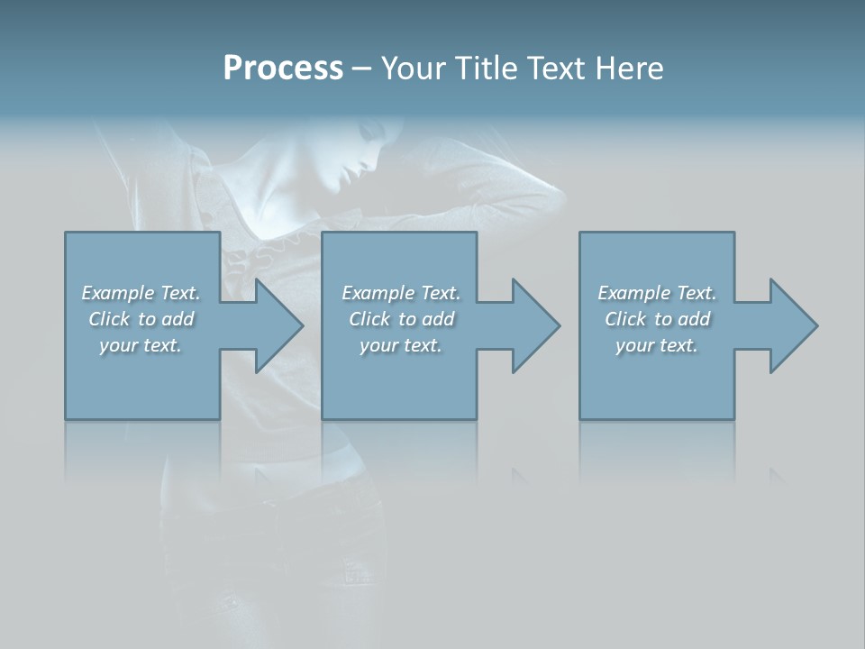 A Woman With Her Hair Blowing In The Wind PowerPoint Template