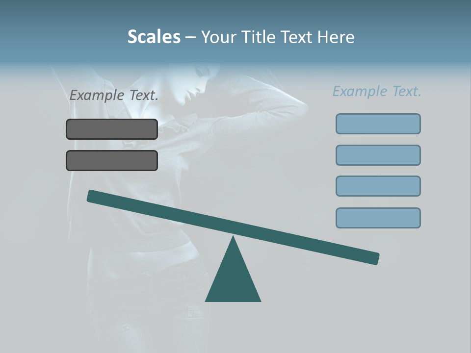 A Woman With Her Hair Blowing In The Wind PowerPoint Template