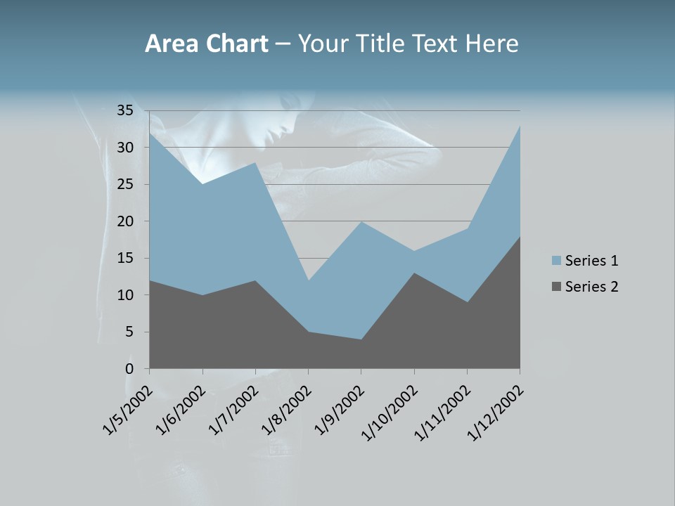A Woman With Her Hair Blowing In The Wind PowerPoint Template