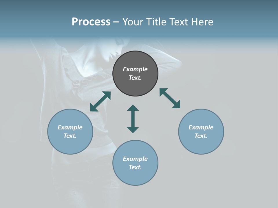 A Woman With Her Hair Blowing In The Wind PowerPoint Template