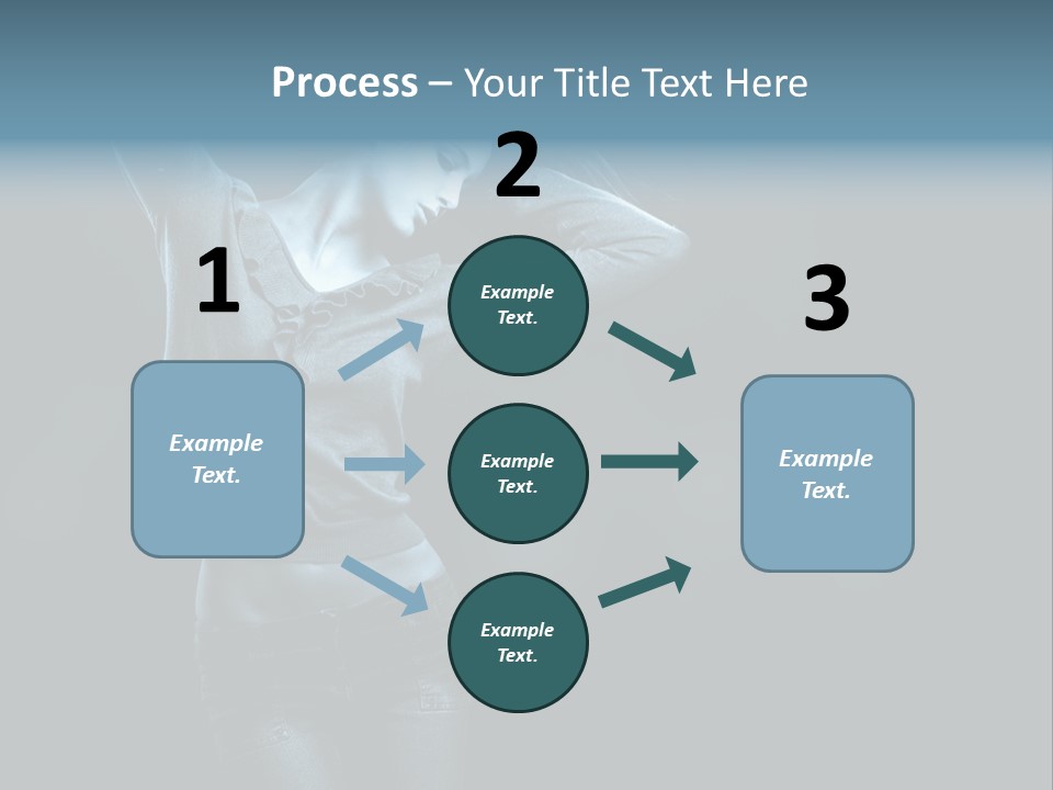 A Woman With Her Hair Blowing In The Wind PowerPoint Template