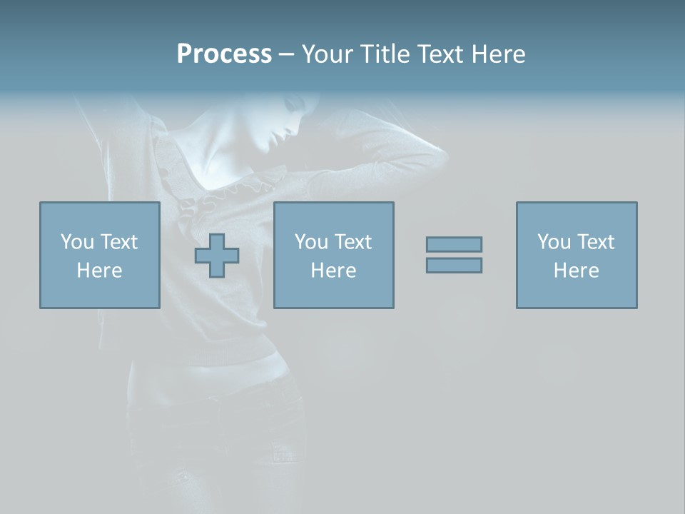A Woman With Her Hair Blowing In The Wind PowerPoint Template