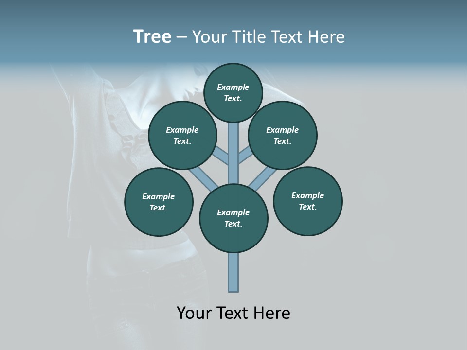 A Woman With Her Hair Blowing In The Wind PowerPoint Template