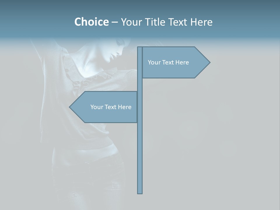 A Woman With Her Hair Blowing In The Wind PowerPoint Template