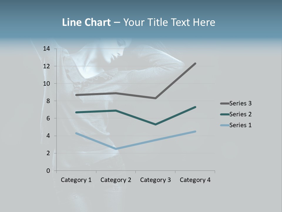 A Woman With Her Hair Blowing In The Wind PowerPoint Template