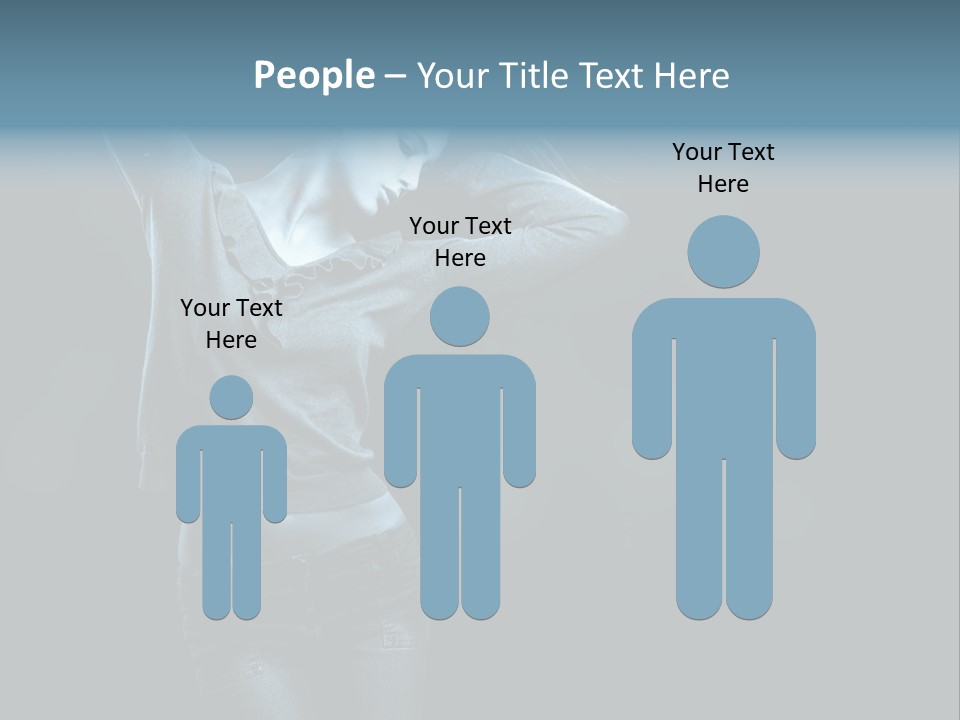 A Woman With Her Hair Blowing In The Wind PowerPoint Template