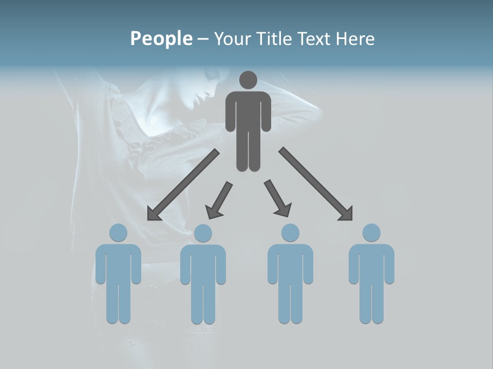 A Woman With Her Hair Blowing In The Wind PowerPoint Template