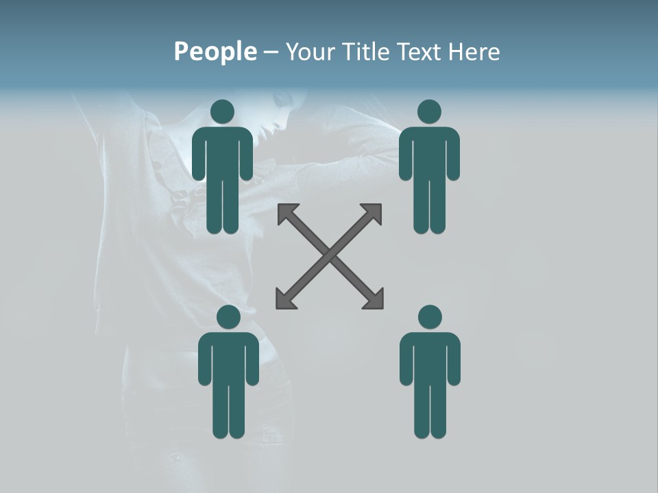 A Woman With Her Hair Blowing In The Wind PowerPoint Template