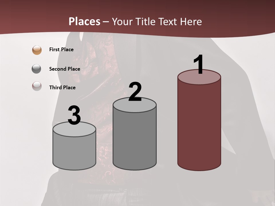 Portrait Caucasian Glamour PowerPoint Template