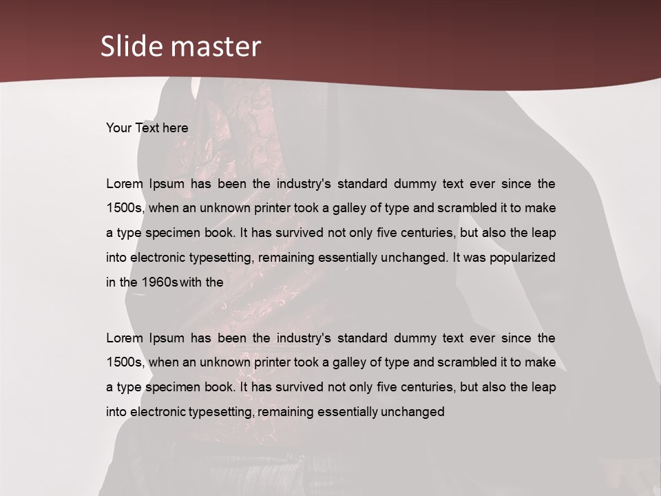 Portrait Caucasian Glamour PowerPoint Template