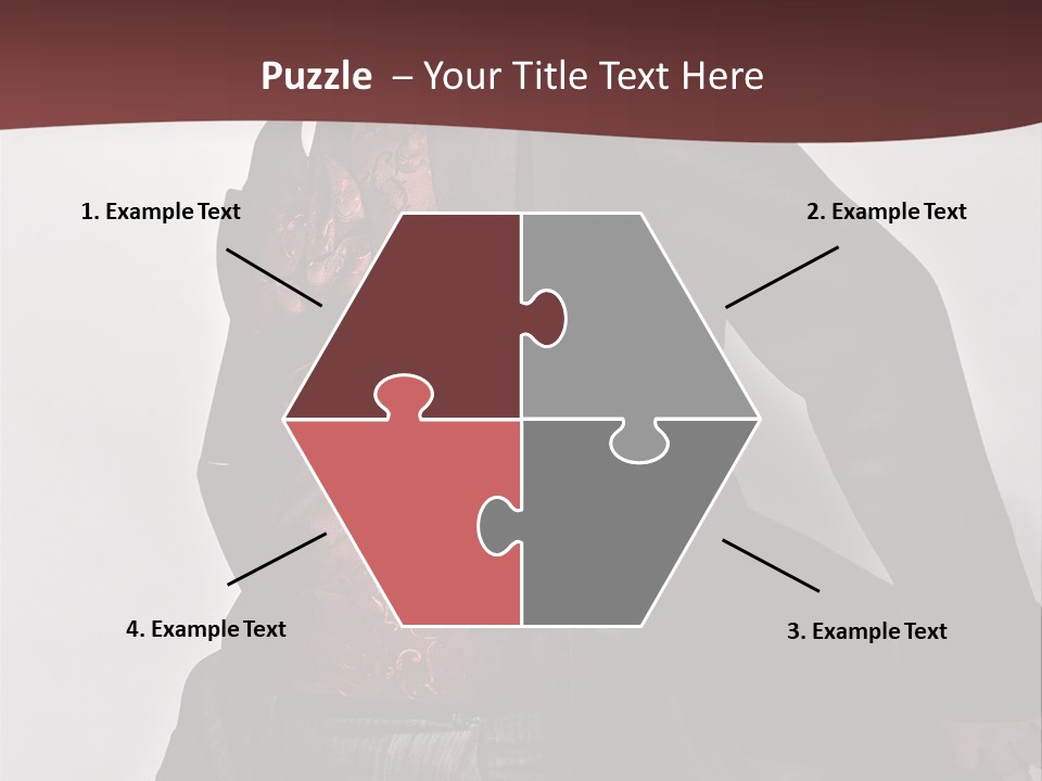 Portrait Caucasian Glamour PowerPoint Template