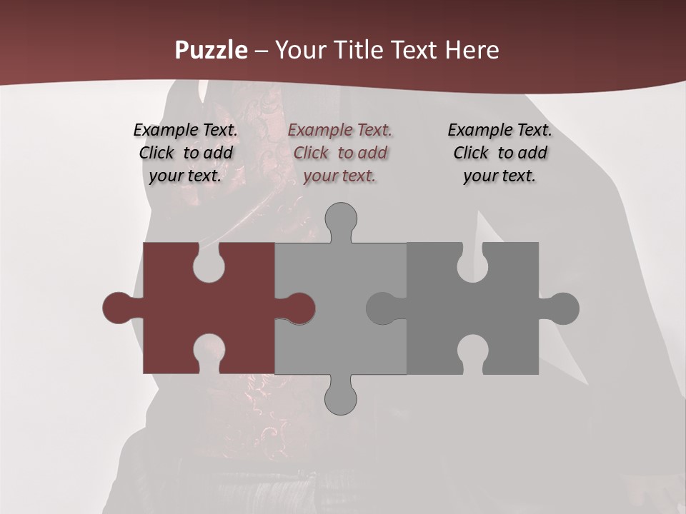 Portrait Caucasian Glamour PowerPoint Template