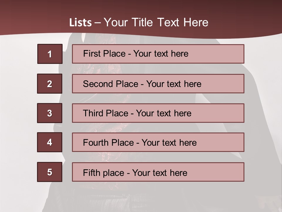 Portrait Caucasian Glamour PowerPoint Template