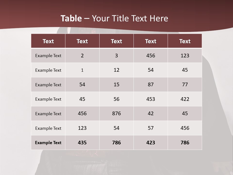 Portrait Caucasian Glamour PowerPoint Template