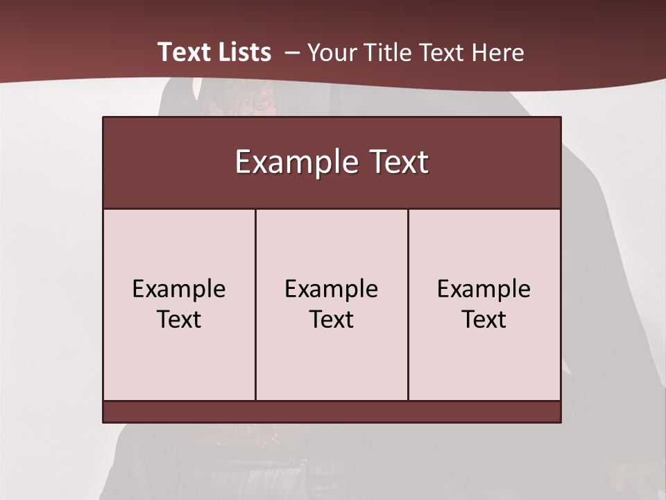 Portrait Caucasian Glamour PowerPoint Template