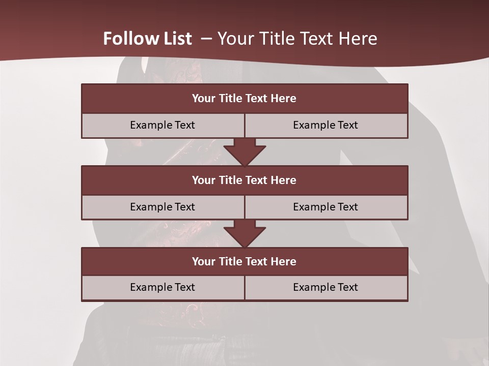 Portrait Caucasian Glamour PowerPoint Template