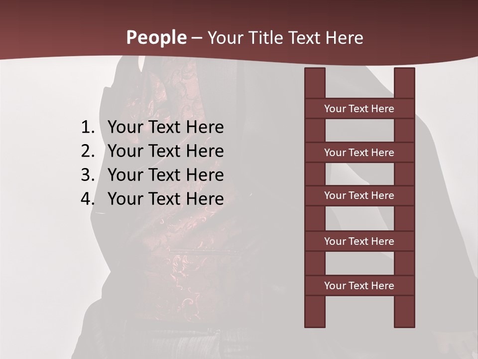 Portrait Caucasian Glamour PowerPoint Template