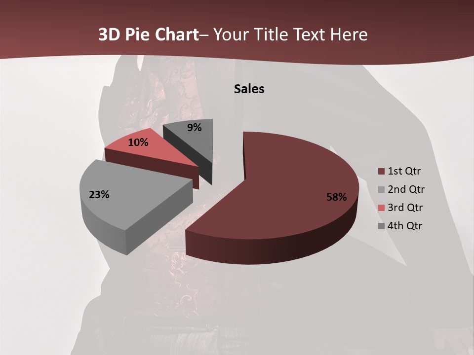 Portrait Caucasian Glamour PowerPoint Template