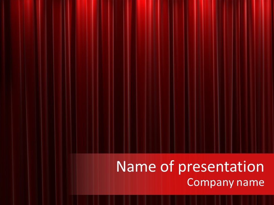 Entertainment Backdrop Fabric PowerPoint Template