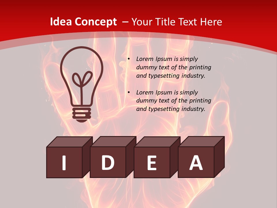 Impression Heat Fire PowerPoint Template
