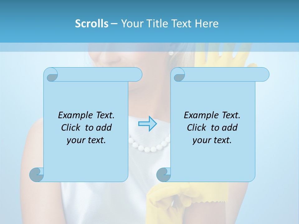 Pretty Housework Portrait PowerPoint Template
