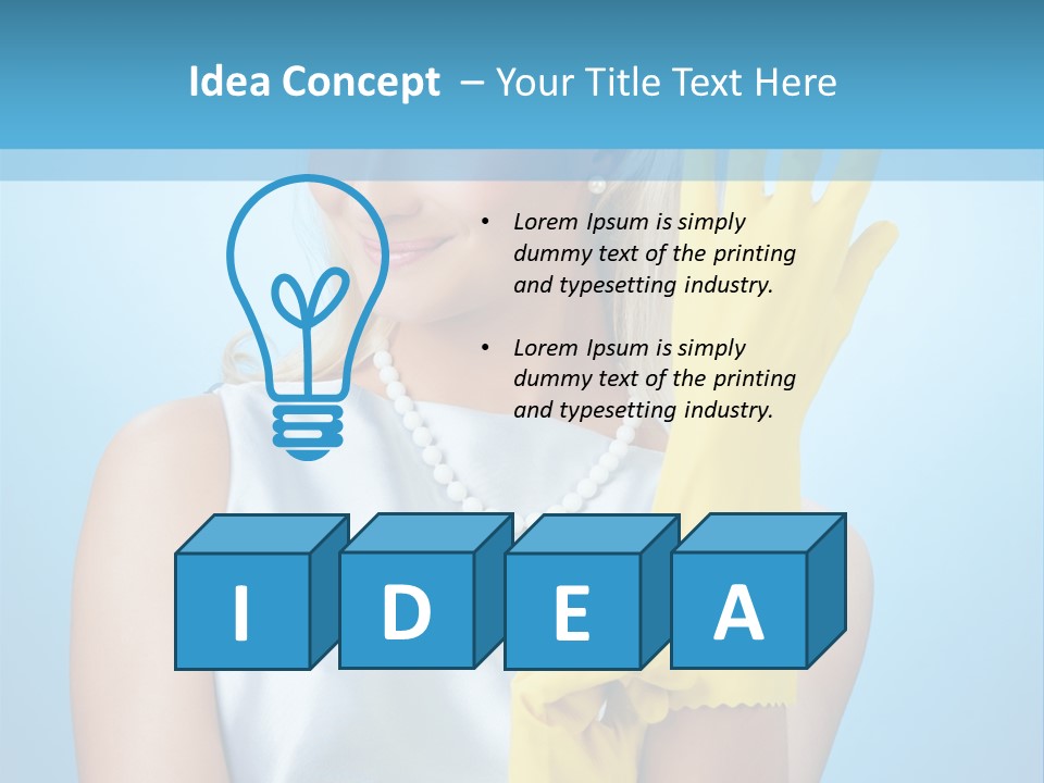 Pretty Housework Portrait PowerPoint Template