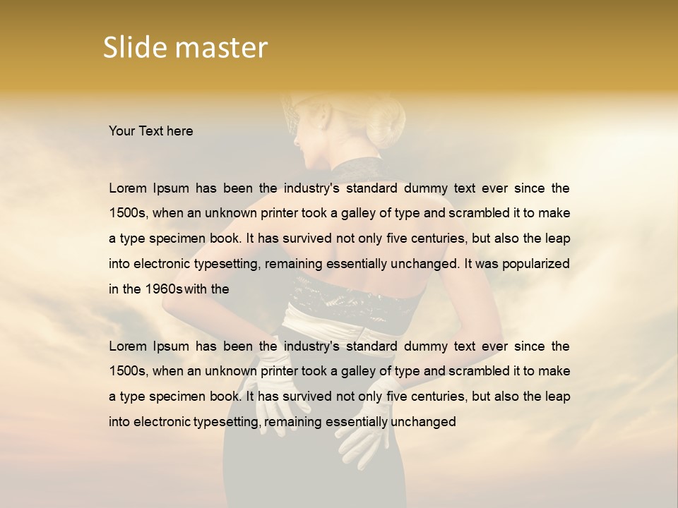 Dreaming Bride Glamour PowerPoint Template